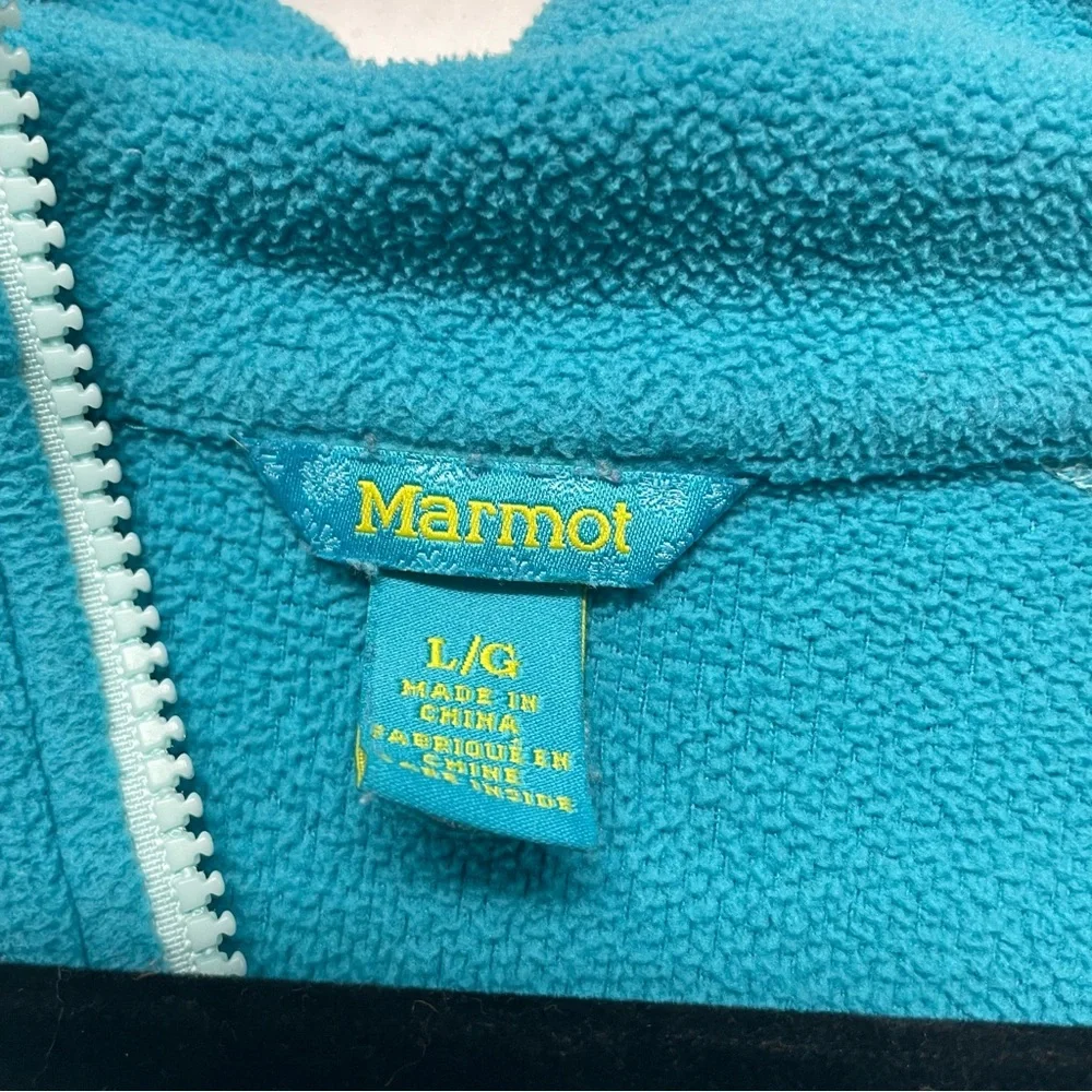 Marmot Teal Full-Zip Fleece Jacket Youth Size Large